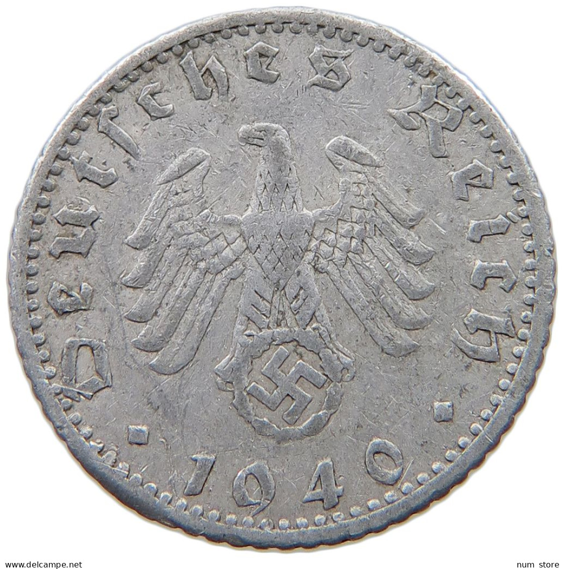 GERMANY 50 PFENNIG 1940 A #a036 0545 - 50 Reichspfennig