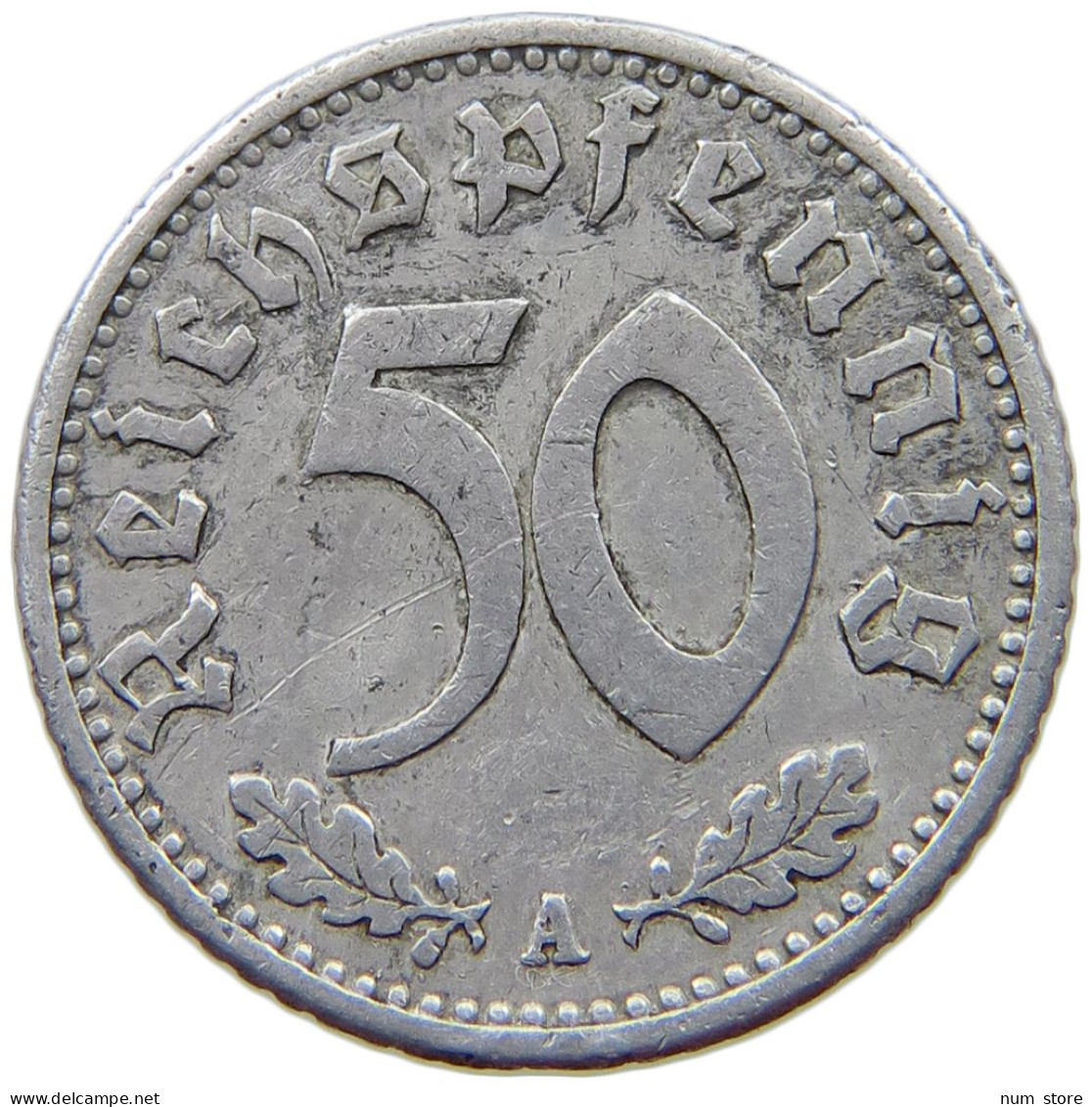 GERMANY 50 PFENNIG 1939 A #a021 0773 - 50 Reichspfennig