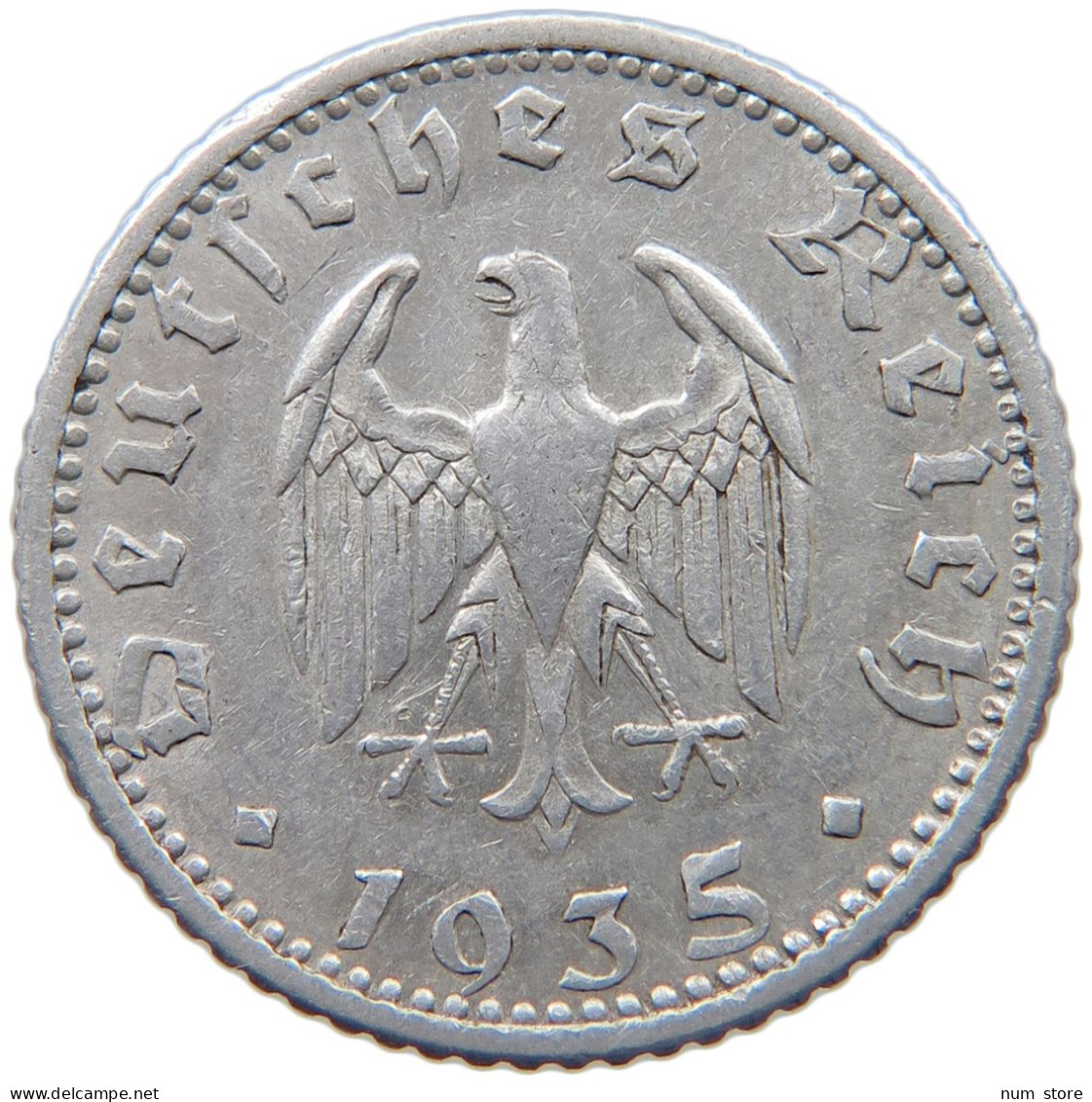 GERMANY 50 PFENNIG 1935 F #c040 0197 - 50 Reichspfennig
