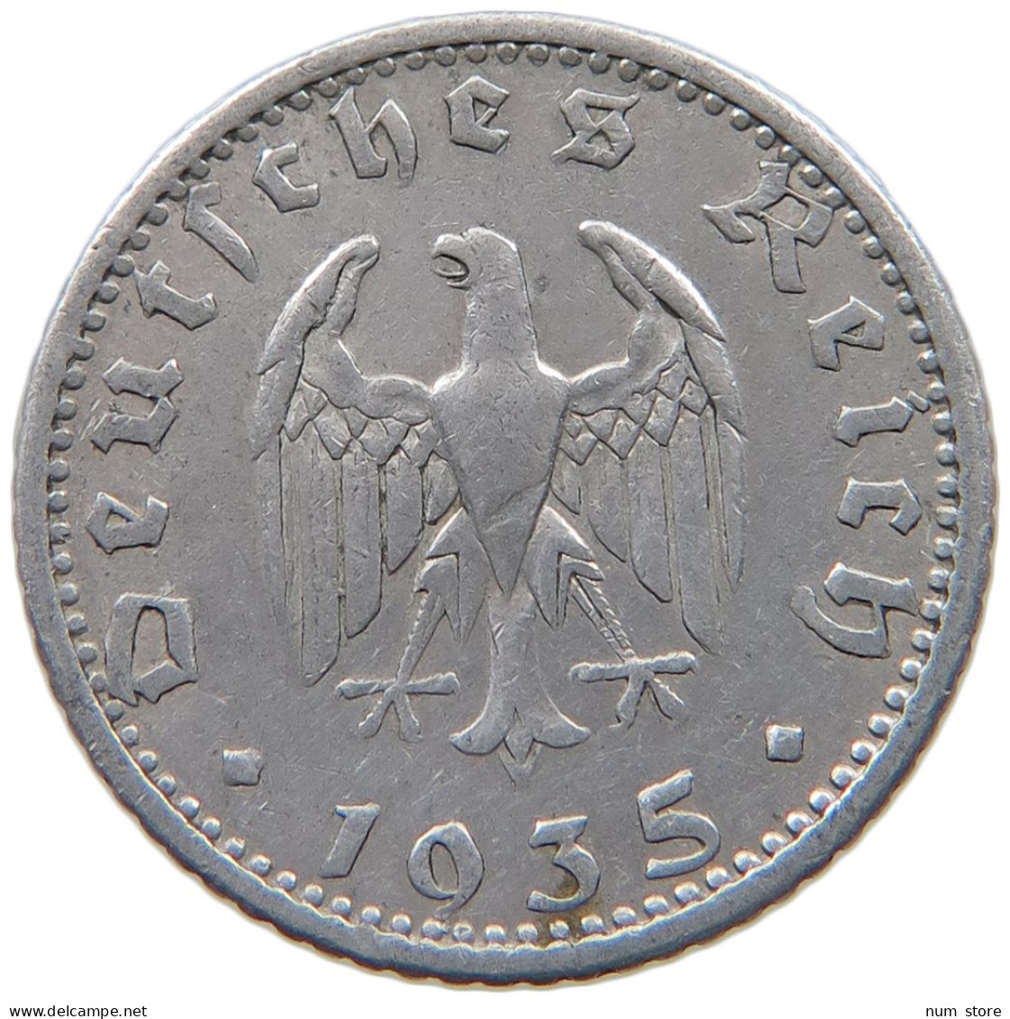 GERMANY 50 PFENNIG 1935 F #a051 0265 - 50 Reichspfennig