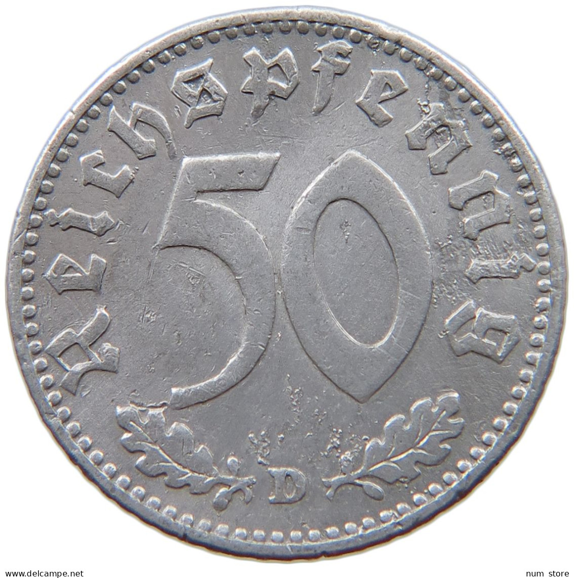 GERMANY 50 PFENNIG 1935 D #a053 0595 - 50 Reichspfennig