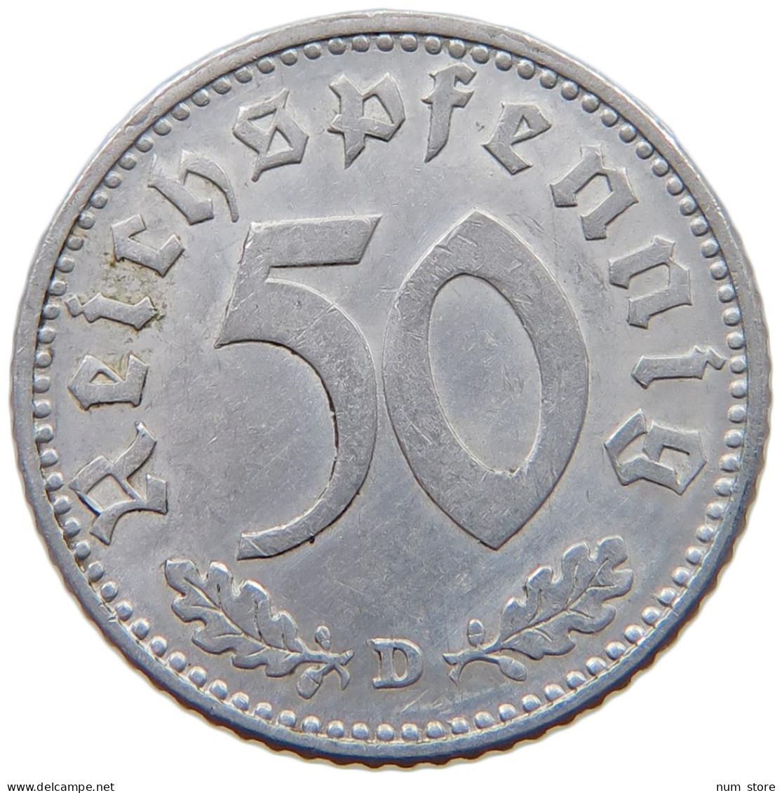 GERMANY 50 PFENNIG 1935 D #a065 0099 - 50 Reichspfennig