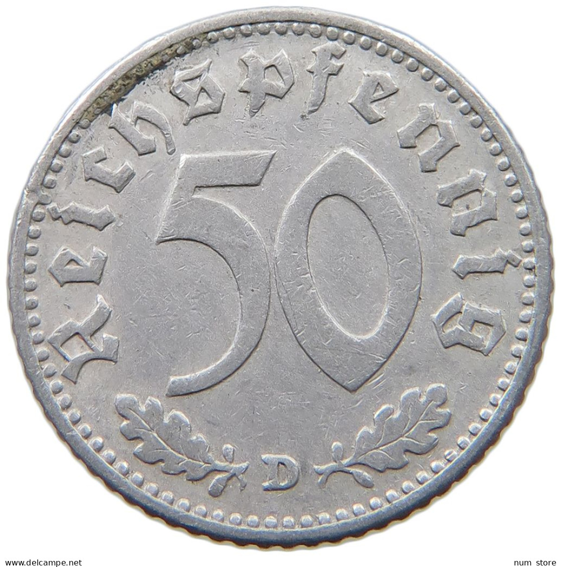 GERMANY 50 PFENNIG 1935 D #a036 0551 - 50 Reichspfennig