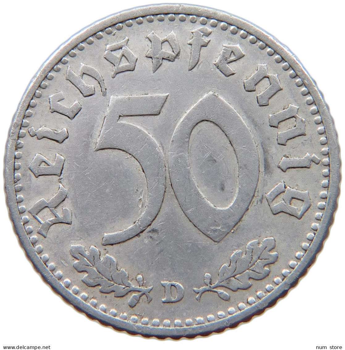 GERMANY 50 PFENNIG 1935 D #a053 0471 - 50 Reichspfennig