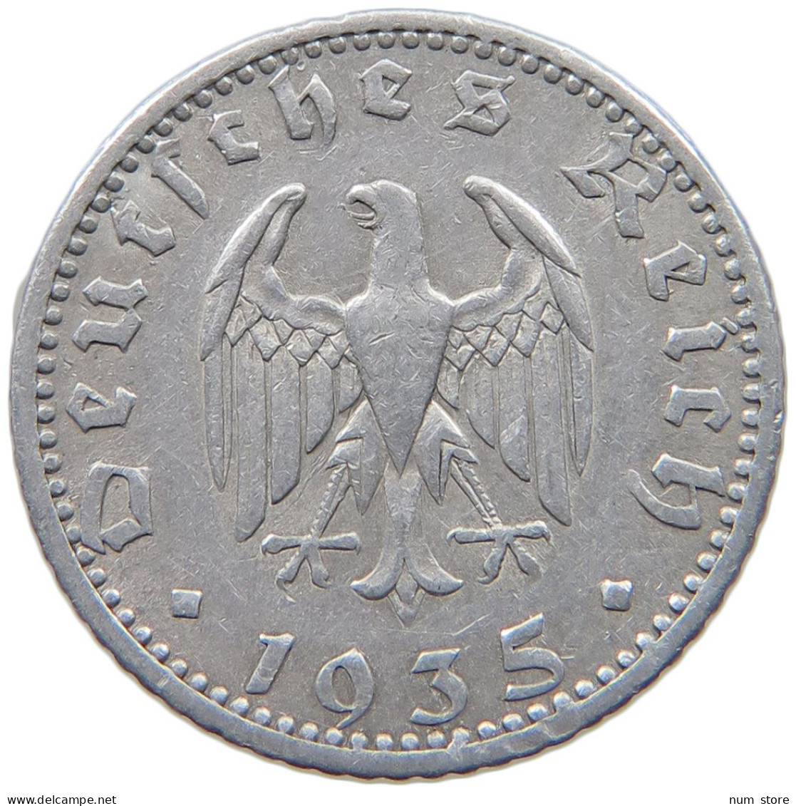 GERMANY 50 PFENNIG 1935 A #c007 0437 - 50 Reichspfennig