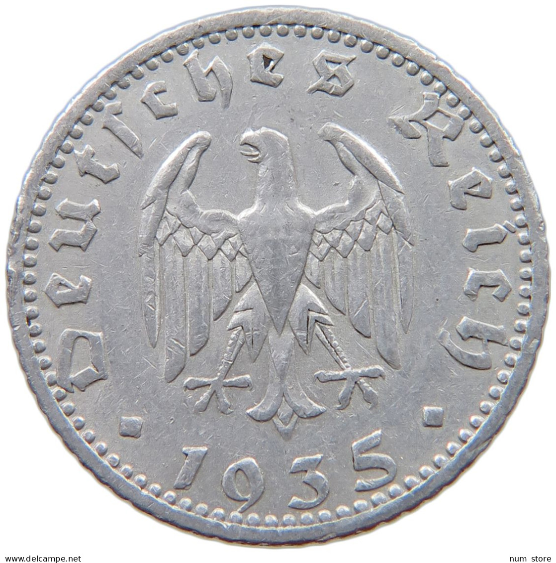 GERMANY 50 PFENNIG 1935 A #a053 0457 - 50 Reichspfennig