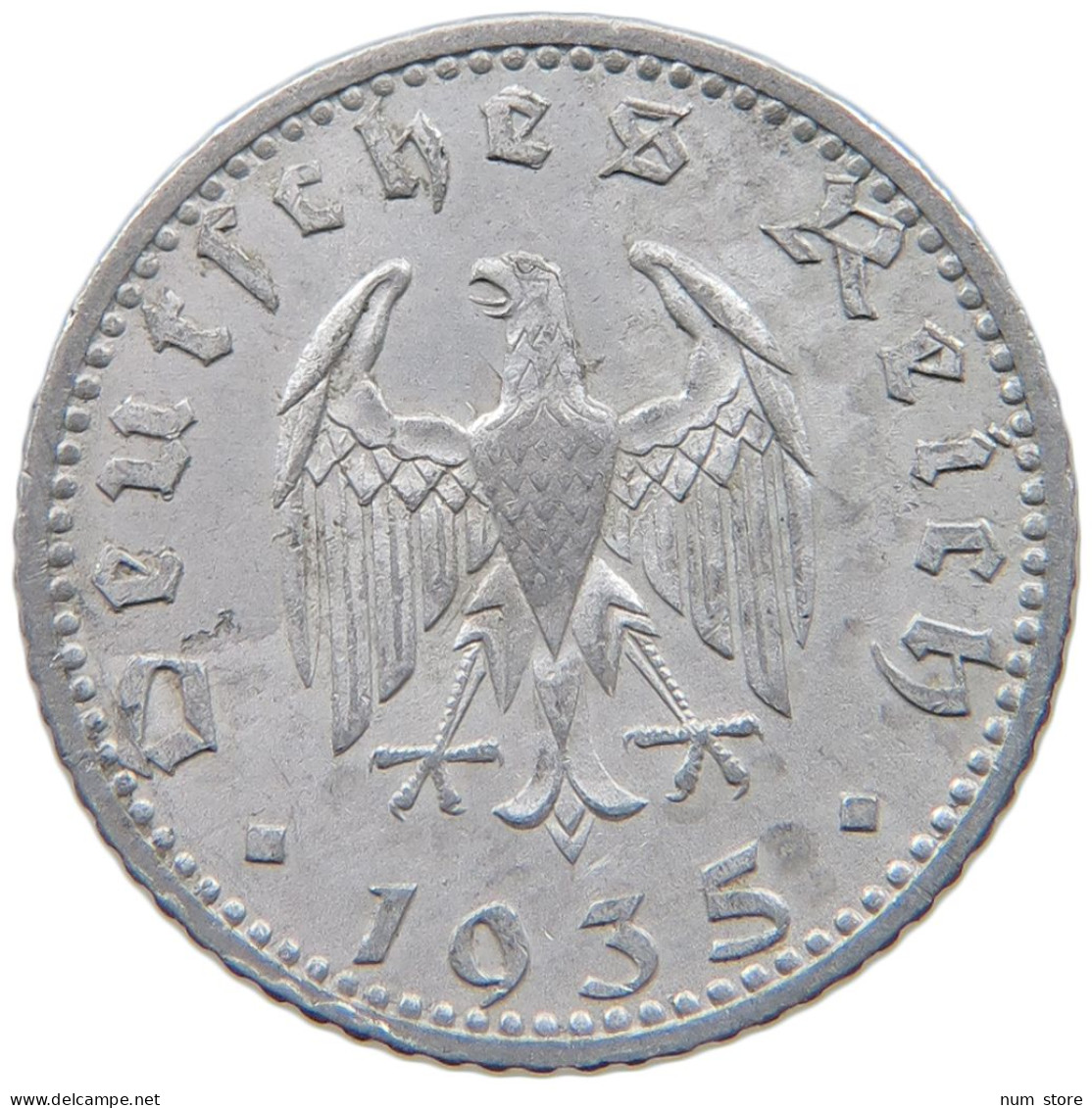 GERMANY 50 PFENNIG 1935 A #a051 0321 - 50 Reichspfennig