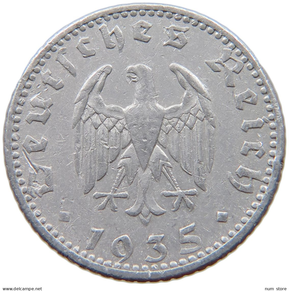 GERMANY 50 PFENNIG 1935 A #a053 0435 - 50 Reichspfennig