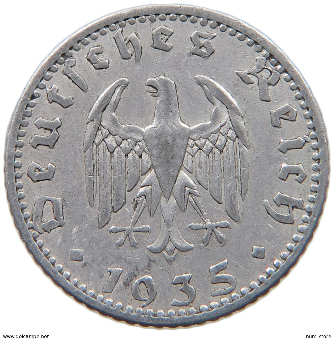 GERMANY 50 PFENNIG 1935 A #a051 0259 - 50 Reichspfennig