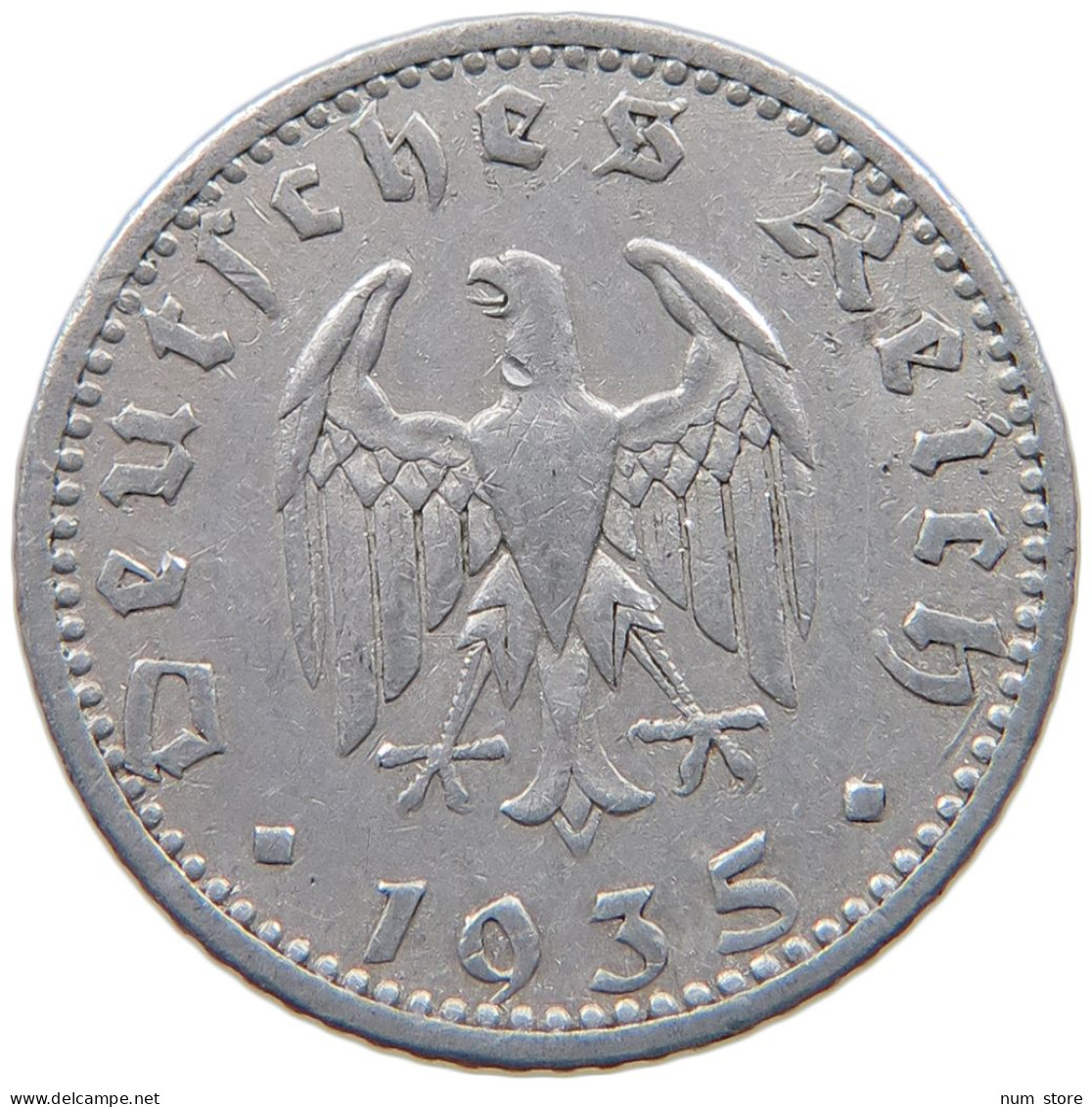 GERMANY 50 PFENNIG 1935 A #a051 0261 - 50 Reichspfennig