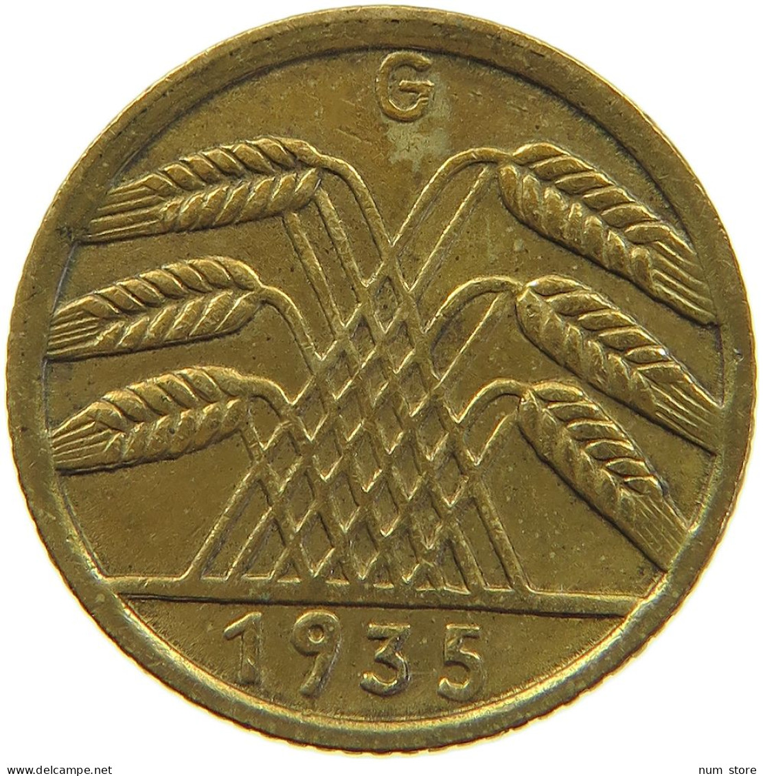 GERMANY 5 PFENNIG 1935 G #a055 0577 - 5 Reichspfennig