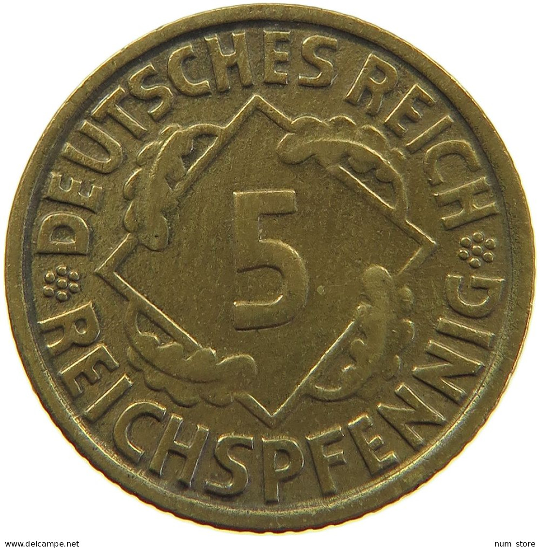 GERMANY 5 PFENNIG 1935 J #a055 0603 - 5 Reichspfennig