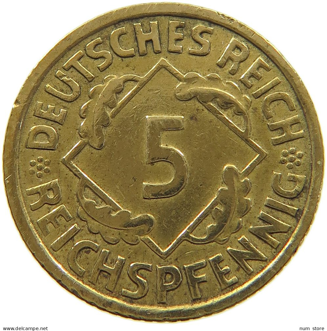 GERMANY 5 PFENNIG 1936 A #a049 0437 - 5 Reichspfennig