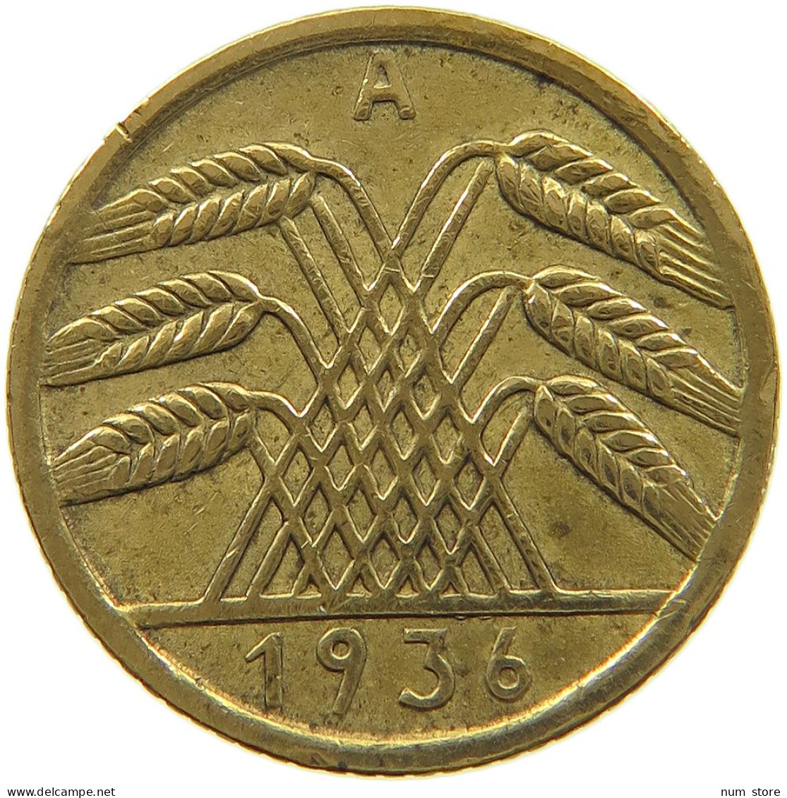 GERMANY 5 PFENNIG 1936 A #a049 0437 - 5 Reichspfennig