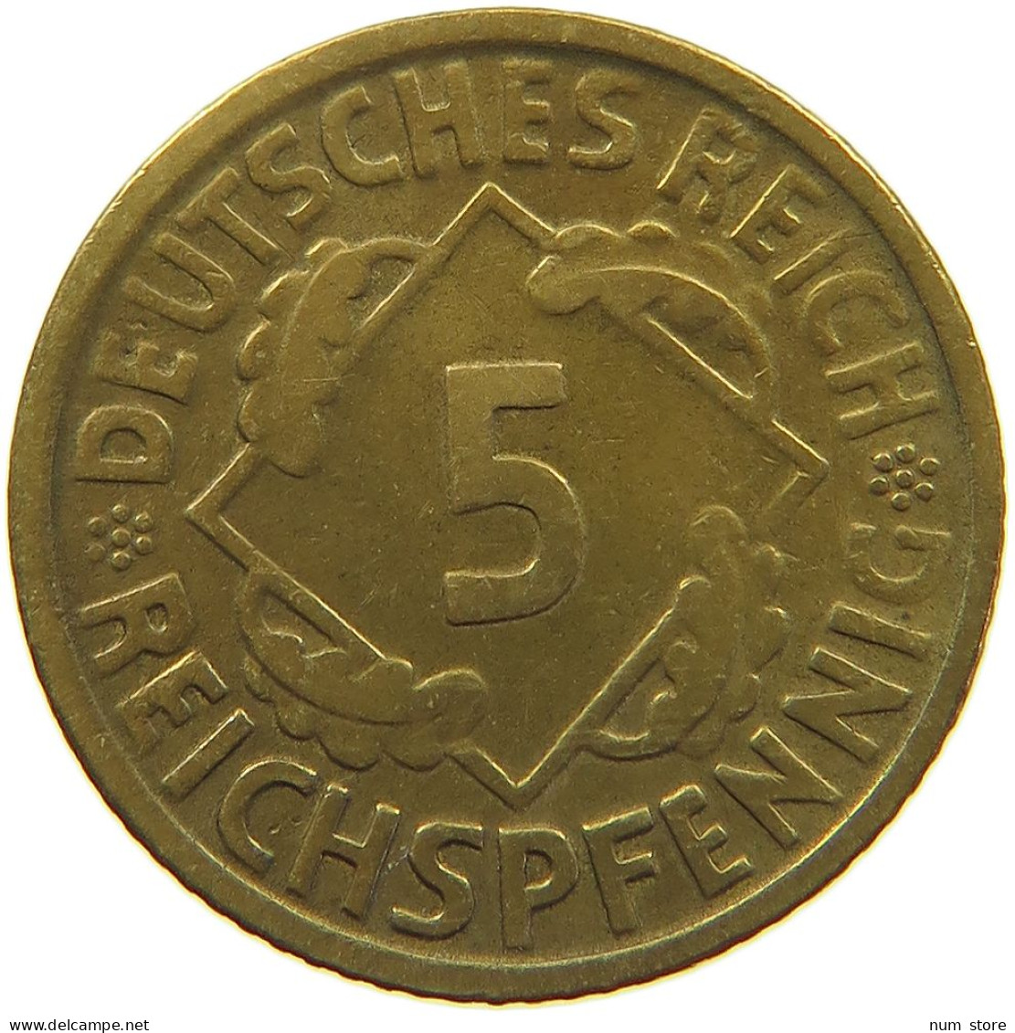 GERMANY 5 PFENNIG 1935 G #a055 0619 - 5 Reichspfennig