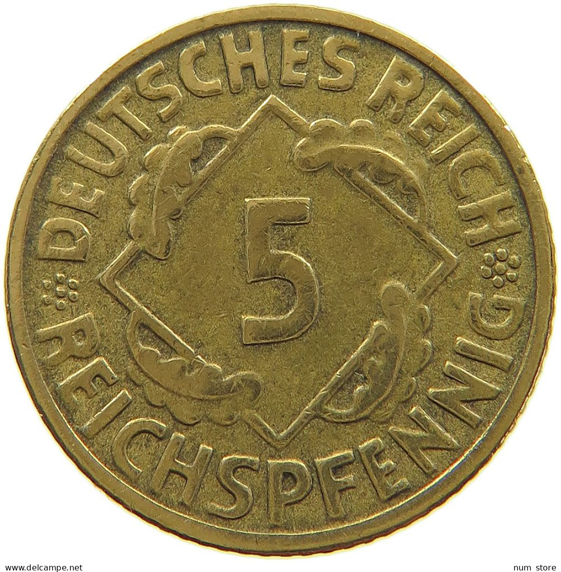 GERMANY 5 PFENNIG 1935 G #a073 0975 - 5 Reichspfennig