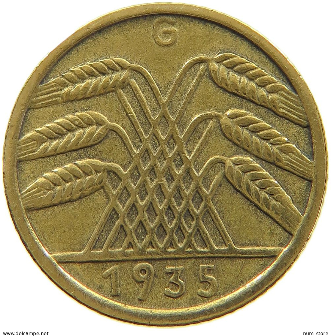 GERMANY 5 PFENNIG 1935 G #a073 0975 - 5 Reichspfennig