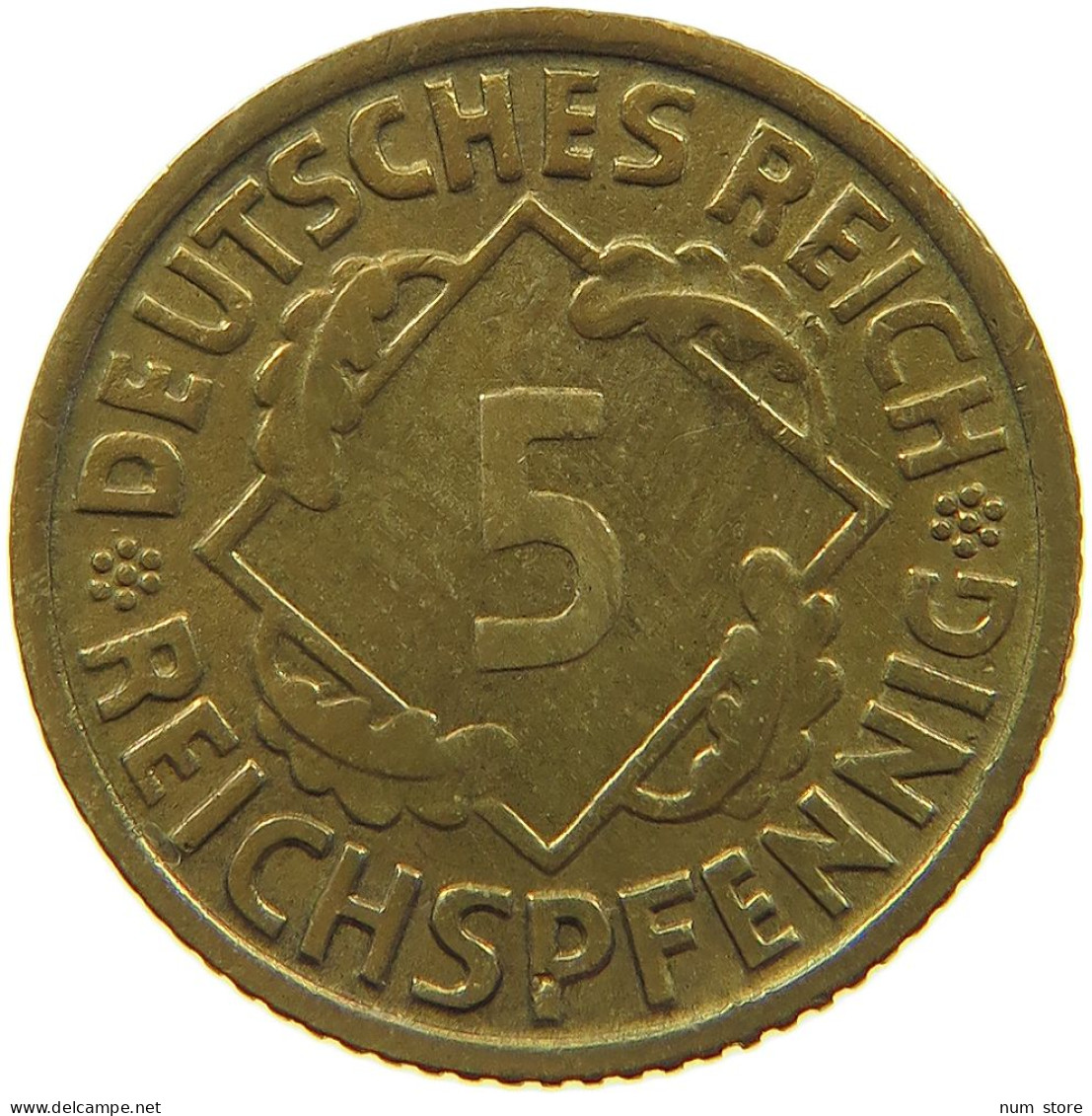 GERMANY 5 PFENNIG 1935 G #a055 0615 - 5 Reichspfennig