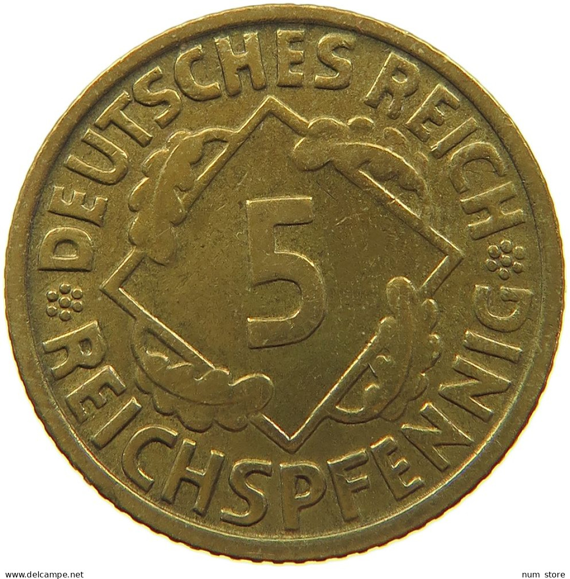 GERMANY 5 PFENNIG 1935 G #a055 0587 - 5 Reichspfennig