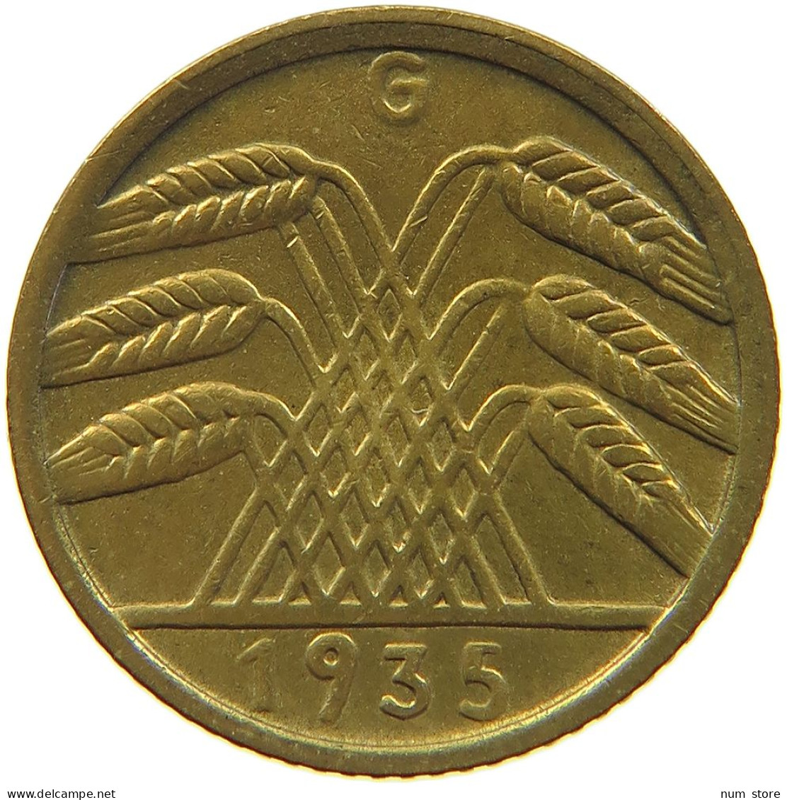 GERMANY 5 PFENNIG 1935 G #a055 0587 - 5 Reichspfennig