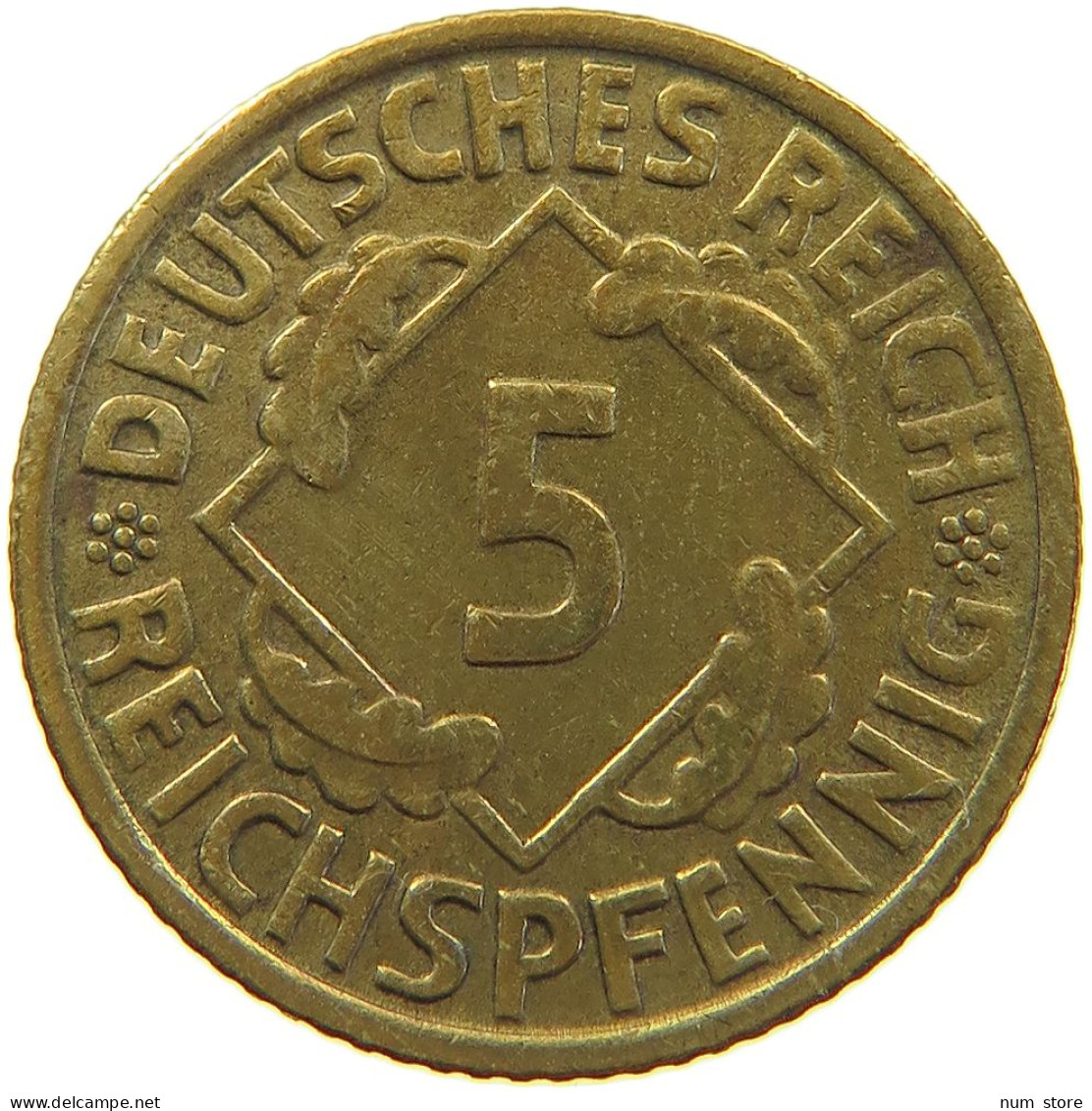 GERMANY 5 PFENNIG 1935 G #a055 0595 - 5 Reichspfennig