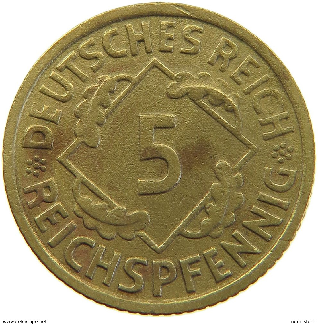 GERMANY 5 PFENNIG 1935 F #a055 0453 - 5 Reichspfennig