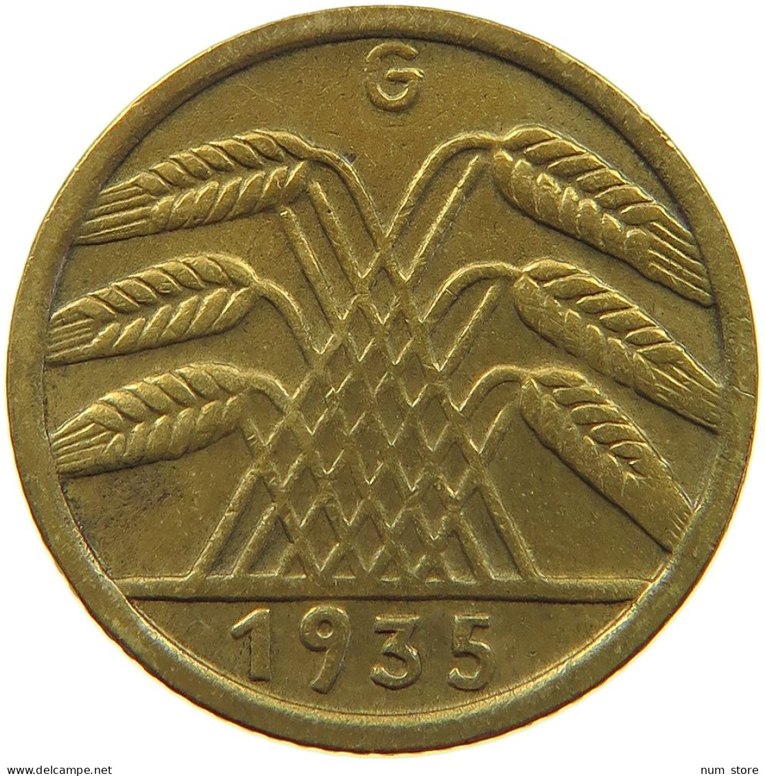 GERMANY 5 PFENNIG 1935 G #a055 0489 - 5 Reichspfennig
