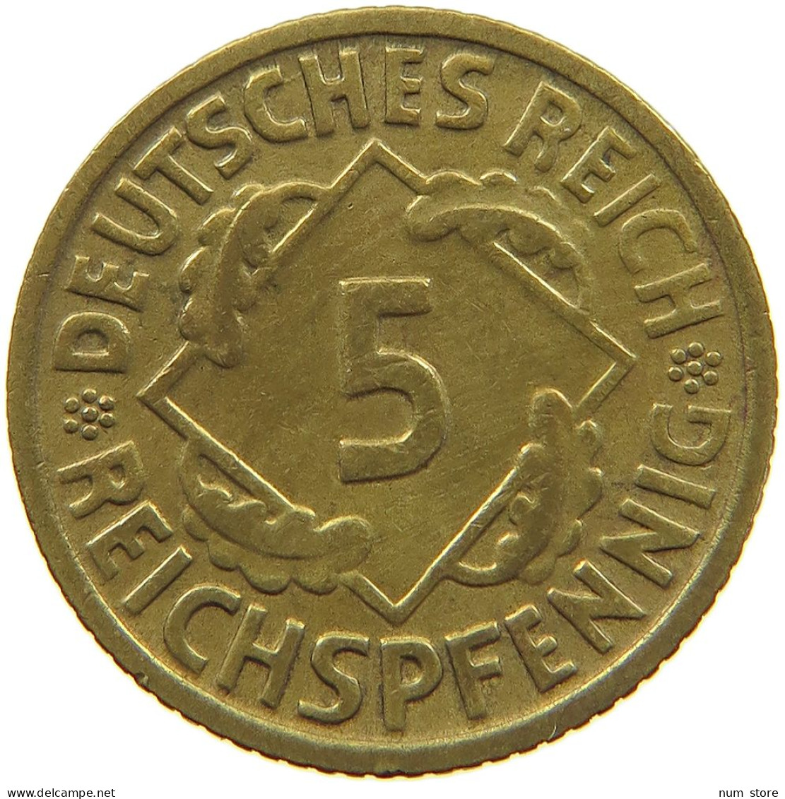 GERMANY 5 PFENNIG 1935 F #a055 0539 - 5 Reichspfennig