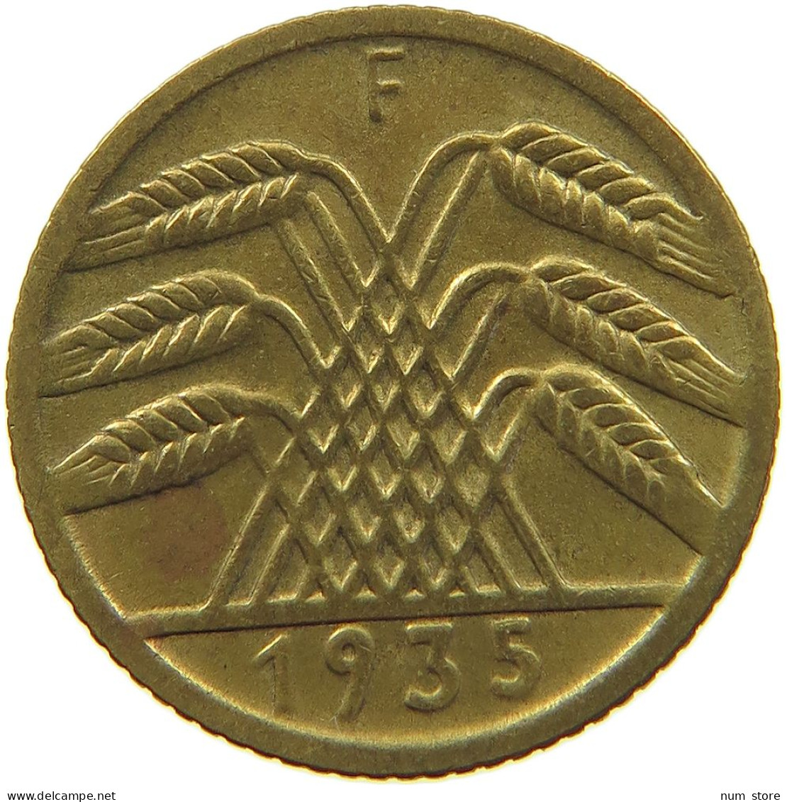 GERMANY 5 PFENNIG 1935 F #a055 0539 - 5 Reichspfennig