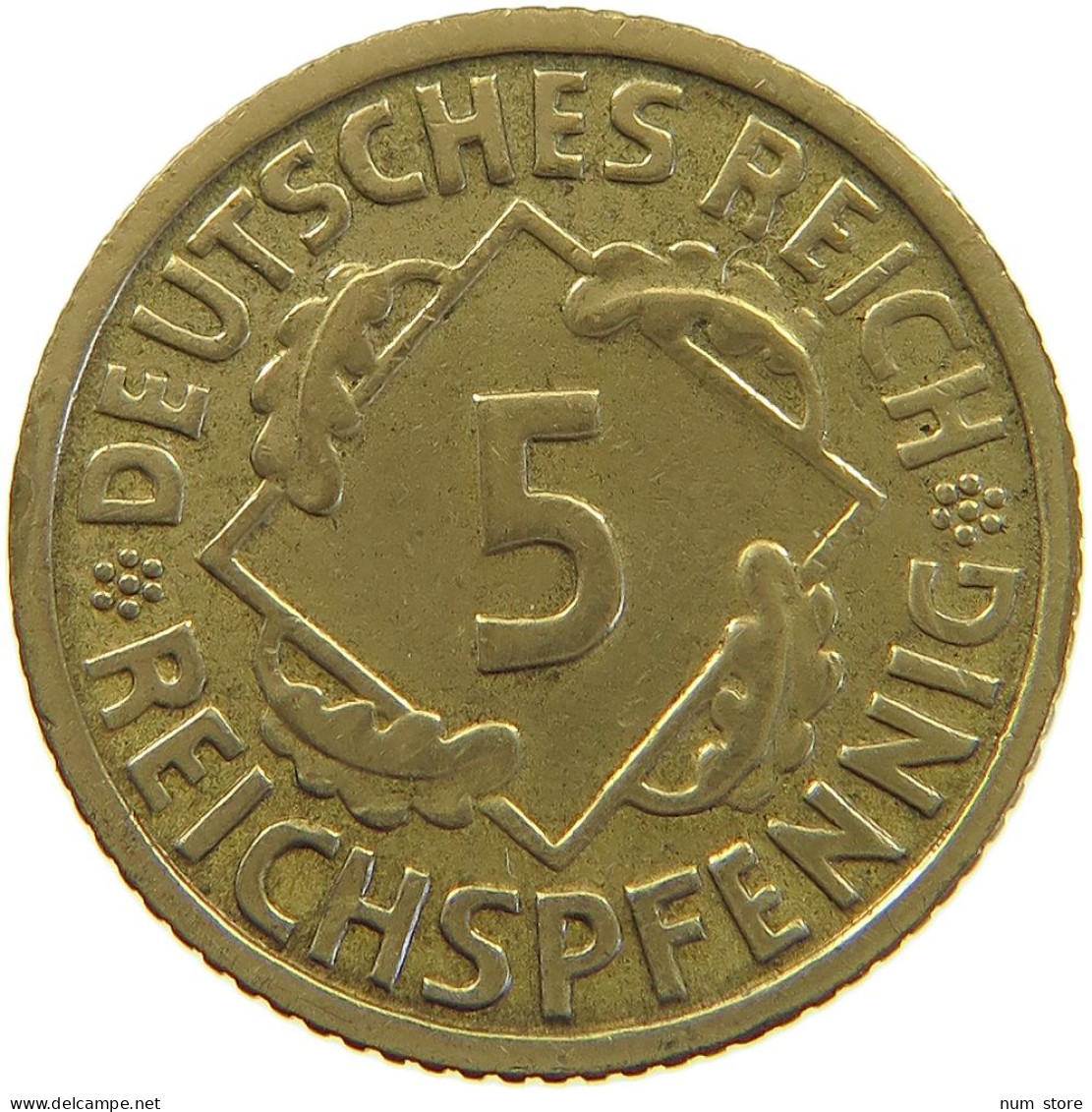 GERMANY 5 PFENNIG 1935 F #a055 0505 - 5 Reichspfennig