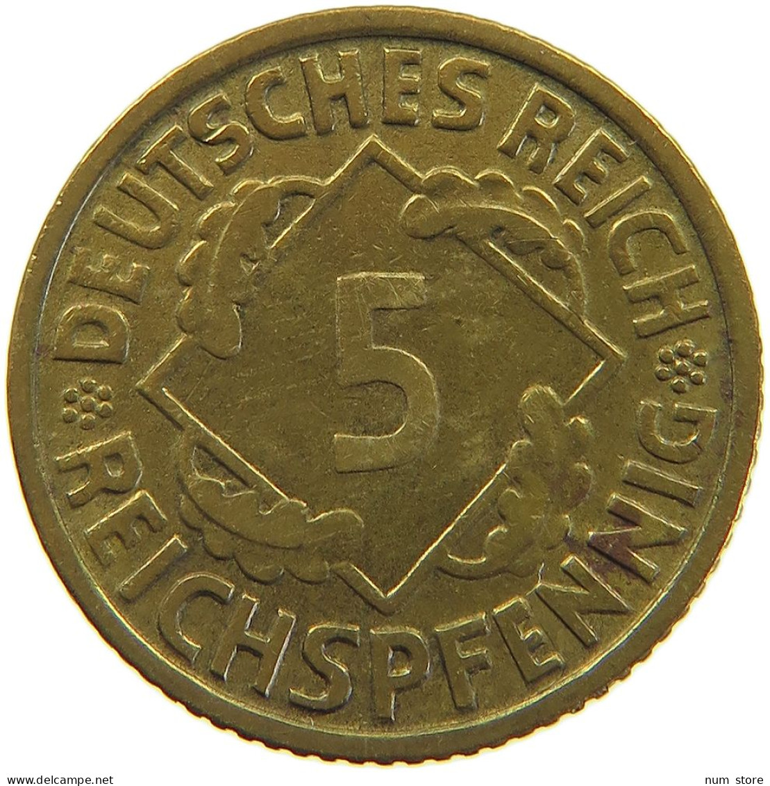 GERMANY 5 PFENNIG 1935 G #a055 0459 - 5 Reichspfennig