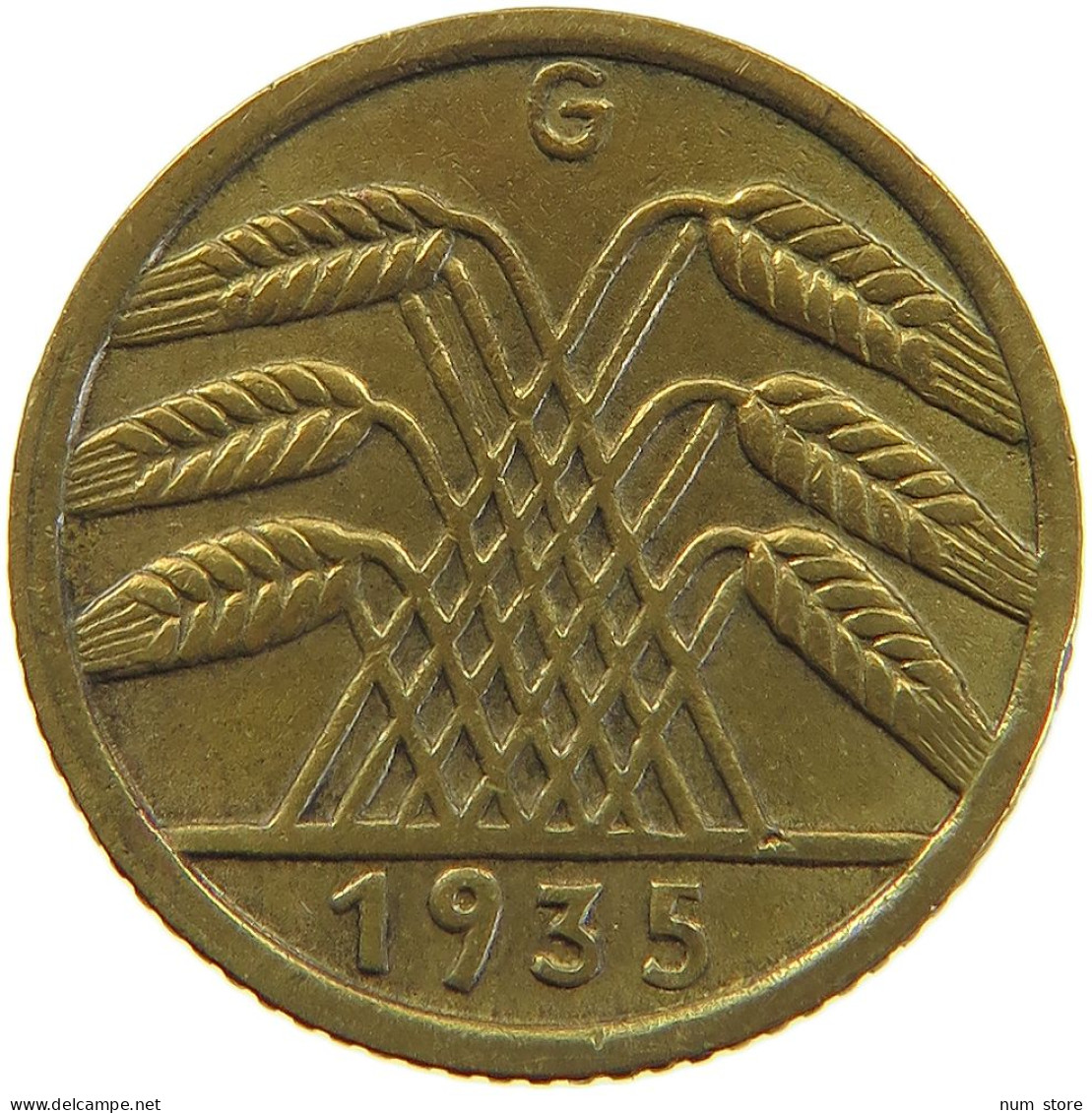 GERMANY 5 PFENNIG 1935 G #a055 0459 - 5 Reichspfennig