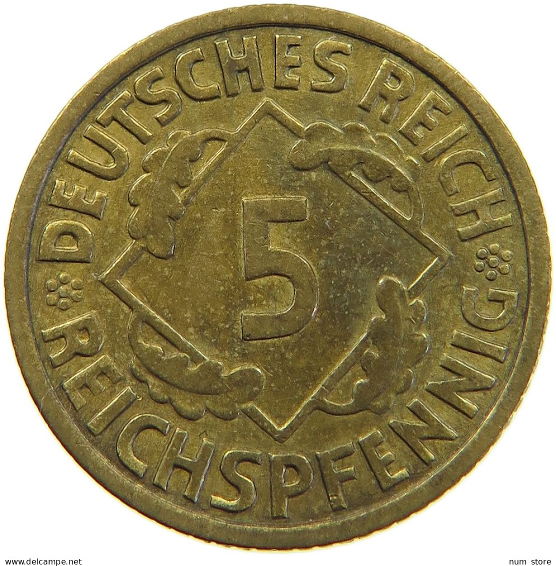 GERMANY 5 PFENNIG 1935 A #a055 0443 - 5 Reichspfennig