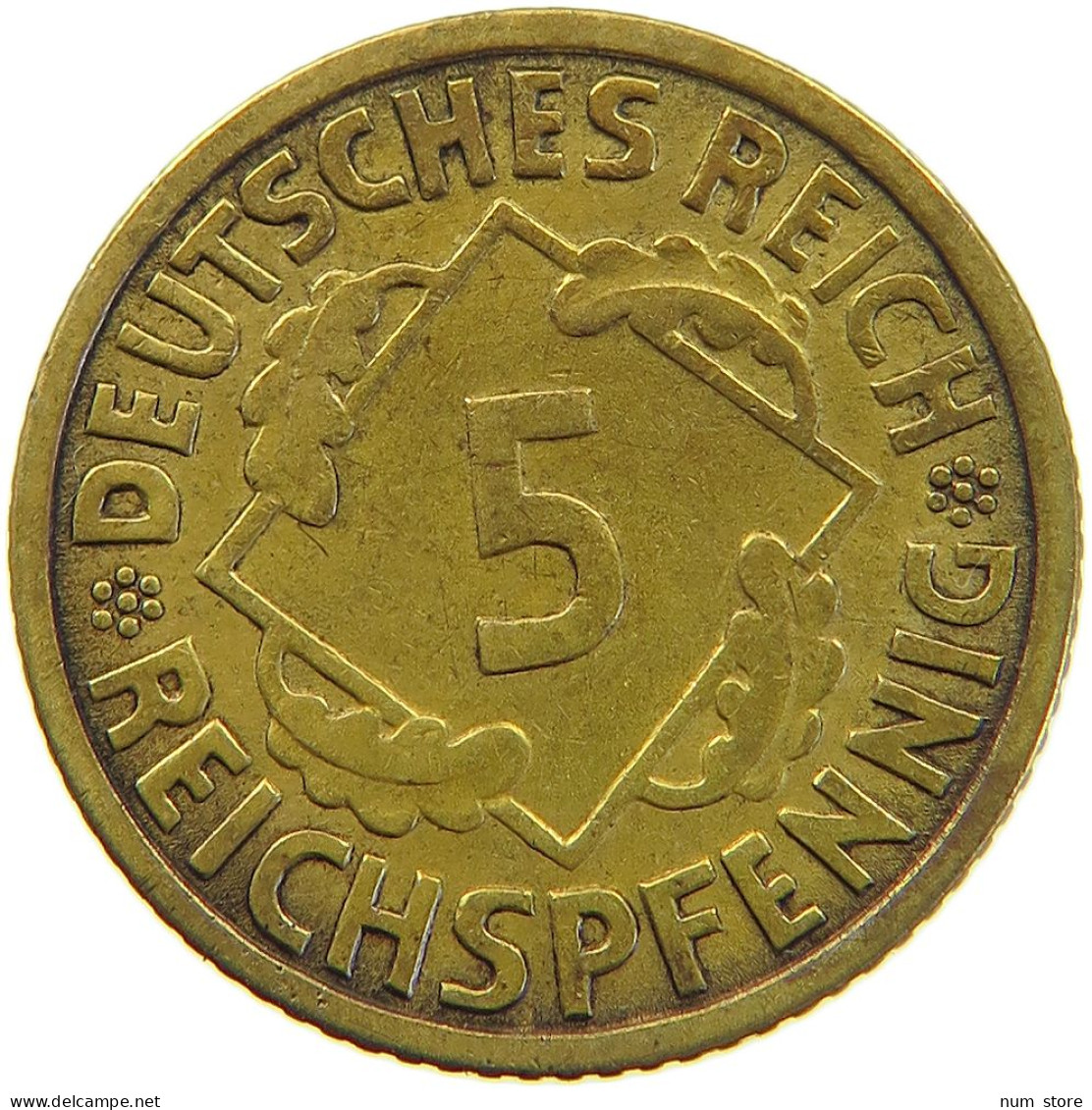 GERMANY 5 PFENNIG 1935 A #a055 0525 - 5 Reichspfennig