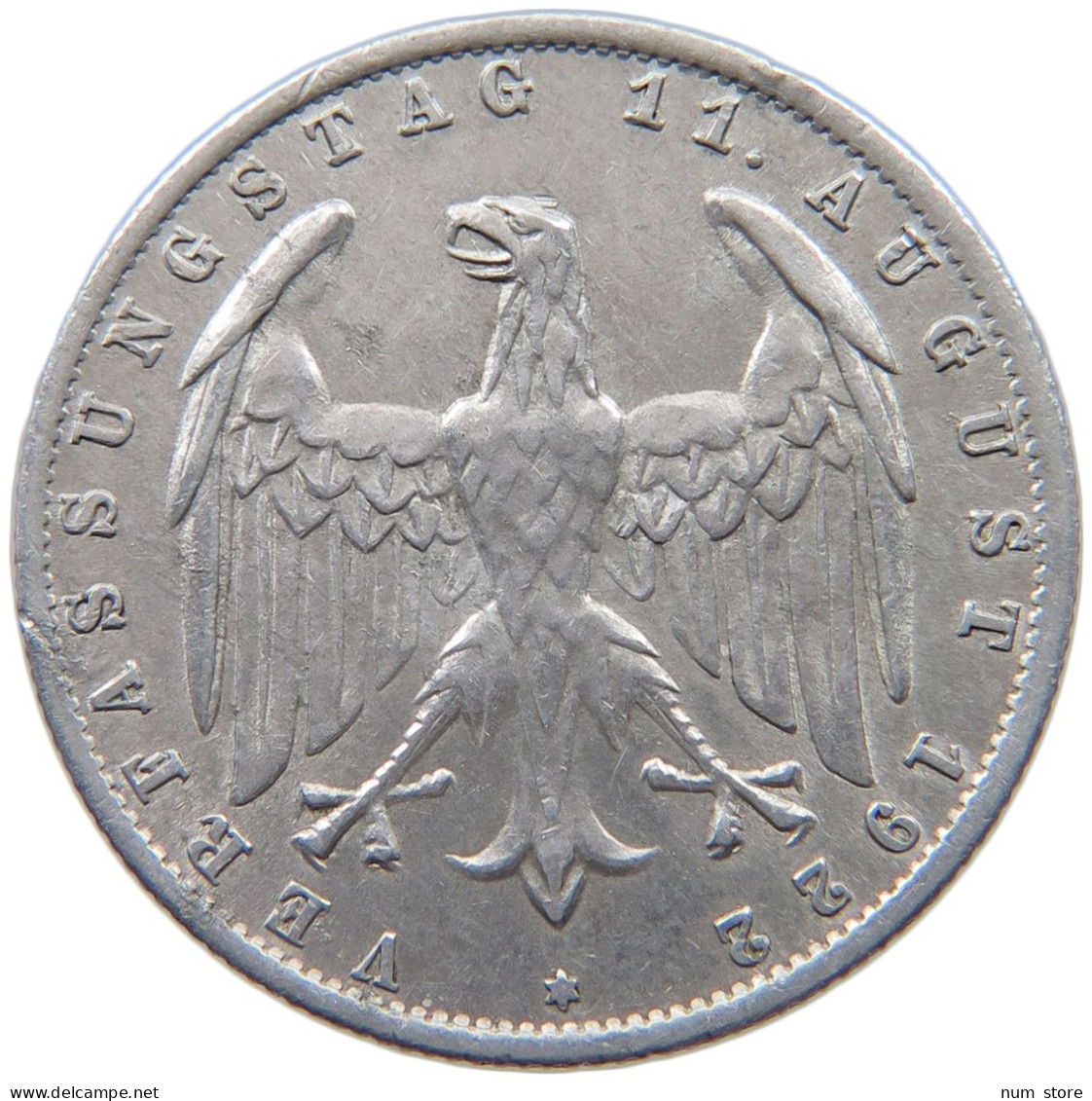 GERMANY 3 MARK 1922 A #c023 0327 - 3 Mark & 3 Reichsmark