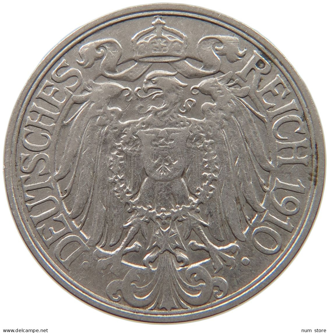 GERMANY 25 PFENNIG 1910 A #c045 0355 - 25 Pfennig