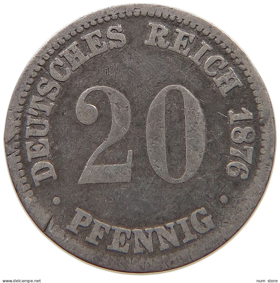 GERMANY 20 PFENNIG 1876 A #c037 0315 - 20 Pfennig