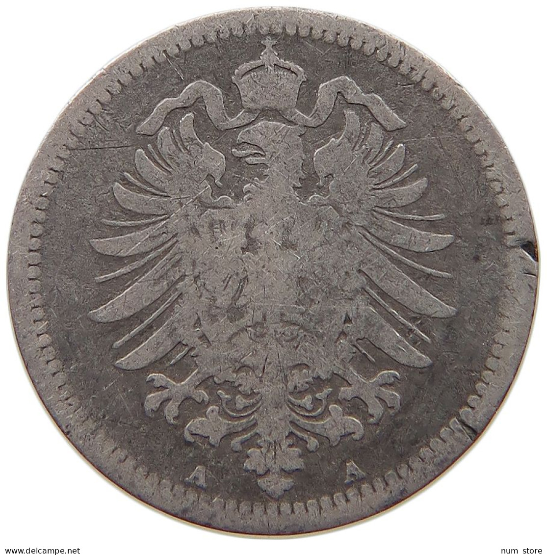 GERMANY 20 PFENNIG 1876 A #c037 0315 - 20 Pfennig