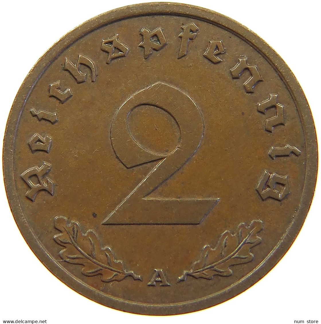 GERMANY 2 PFENNIG 1940 A #a054 0495 - 2 Reichspfennig