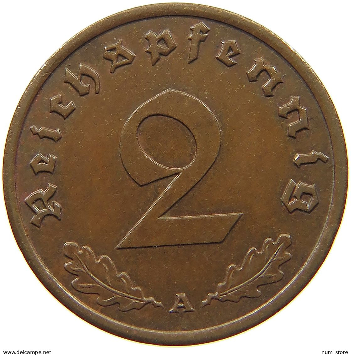 GERMANY 2 PFENNIG 1940 A #c022 0323 - 2 Reichspfennig