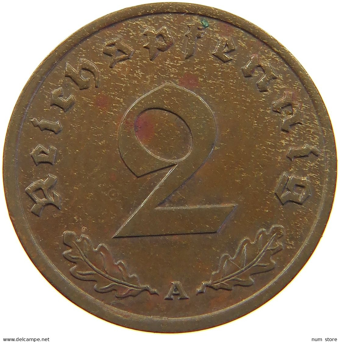 GERMANY 2 PFENNIG 1940 A #c082 0461 - 2 Reichspfennig