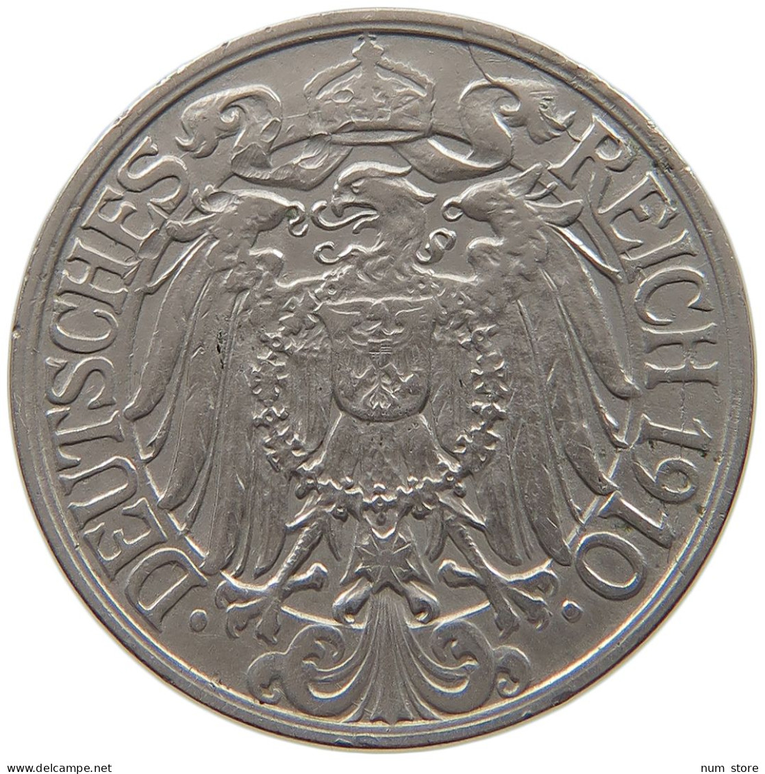 GERMANY 25 PFENNIG 1910 F #c015 0089 - 25 Pfennig