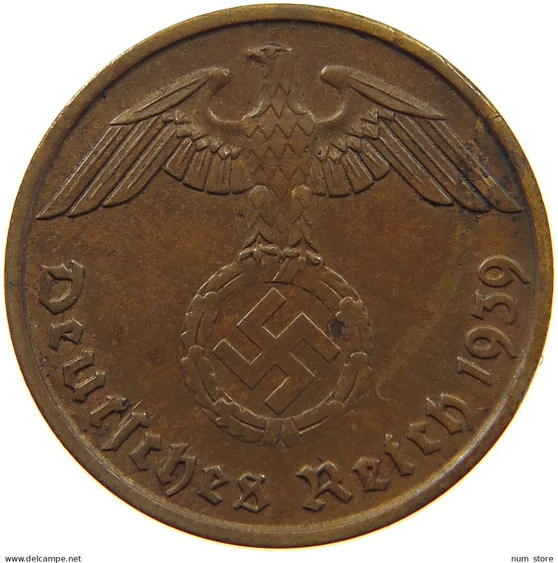 GERMANY 2 PFENNIG 1939 J #c082 0457 - 2 Reichspfennig