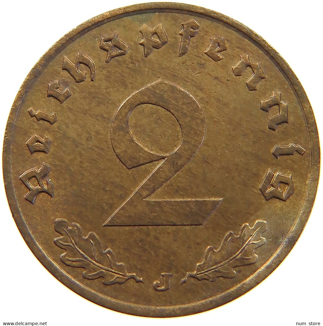 GERMANY 2 PFENNIG 1939 J #c082 0463 - 2 Reichspfennig