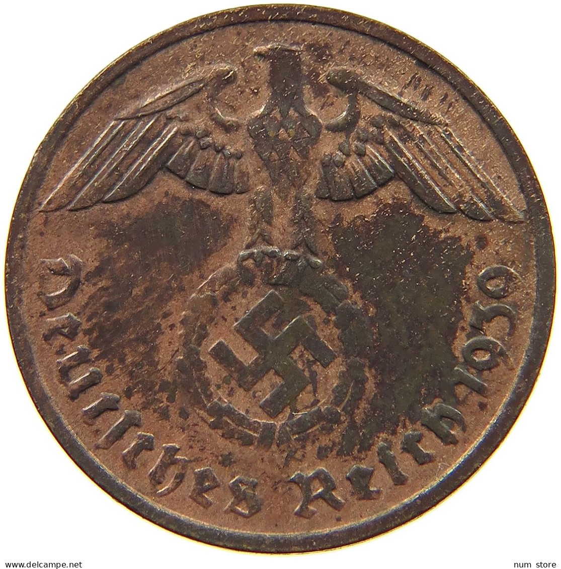 GERMANY 2 PFENNIG 1939 G #c013 0307 - 2 Reichspfennig
