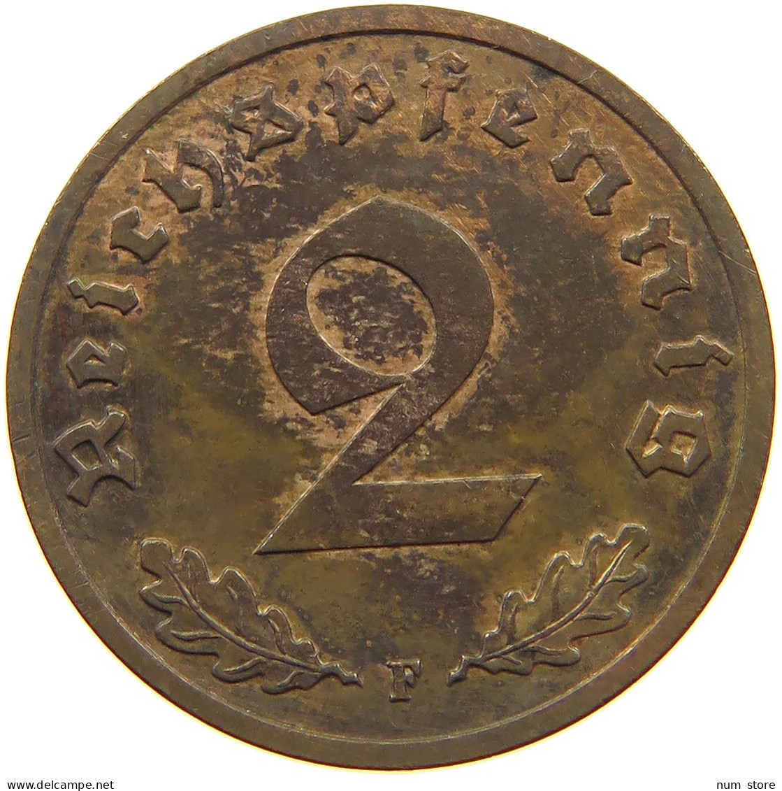 GERMANY 2 PFENNIG 1939 F TOP #c083 0011 - 2 Reichspfennig