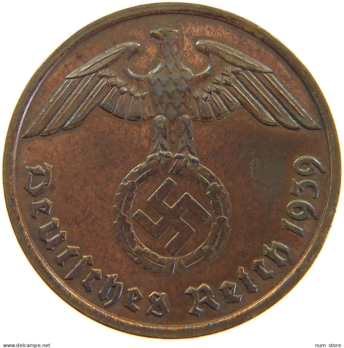 GERMANY 2 PFENNIG 1939 G #a066 0659 - 2 Reichspfennig