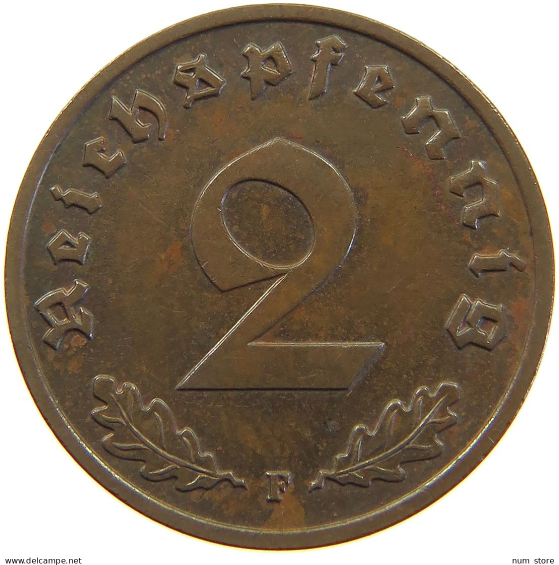 GERMANY 2 PFENNIG 1939 F TOP #c081 0283 - 2 Reichspfennig