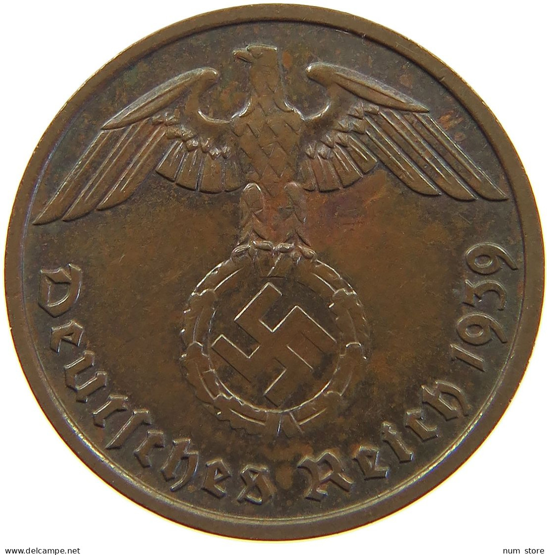 GERMANY 2 PFENNIG 1939 F TOP #c081 0283 - 2 Reichspfennig