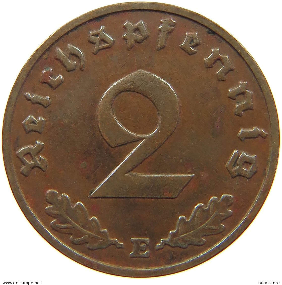 GERMANY 2 PFENNIG 1939 E TOP #c083 0047 - 2 Reichspfennig
